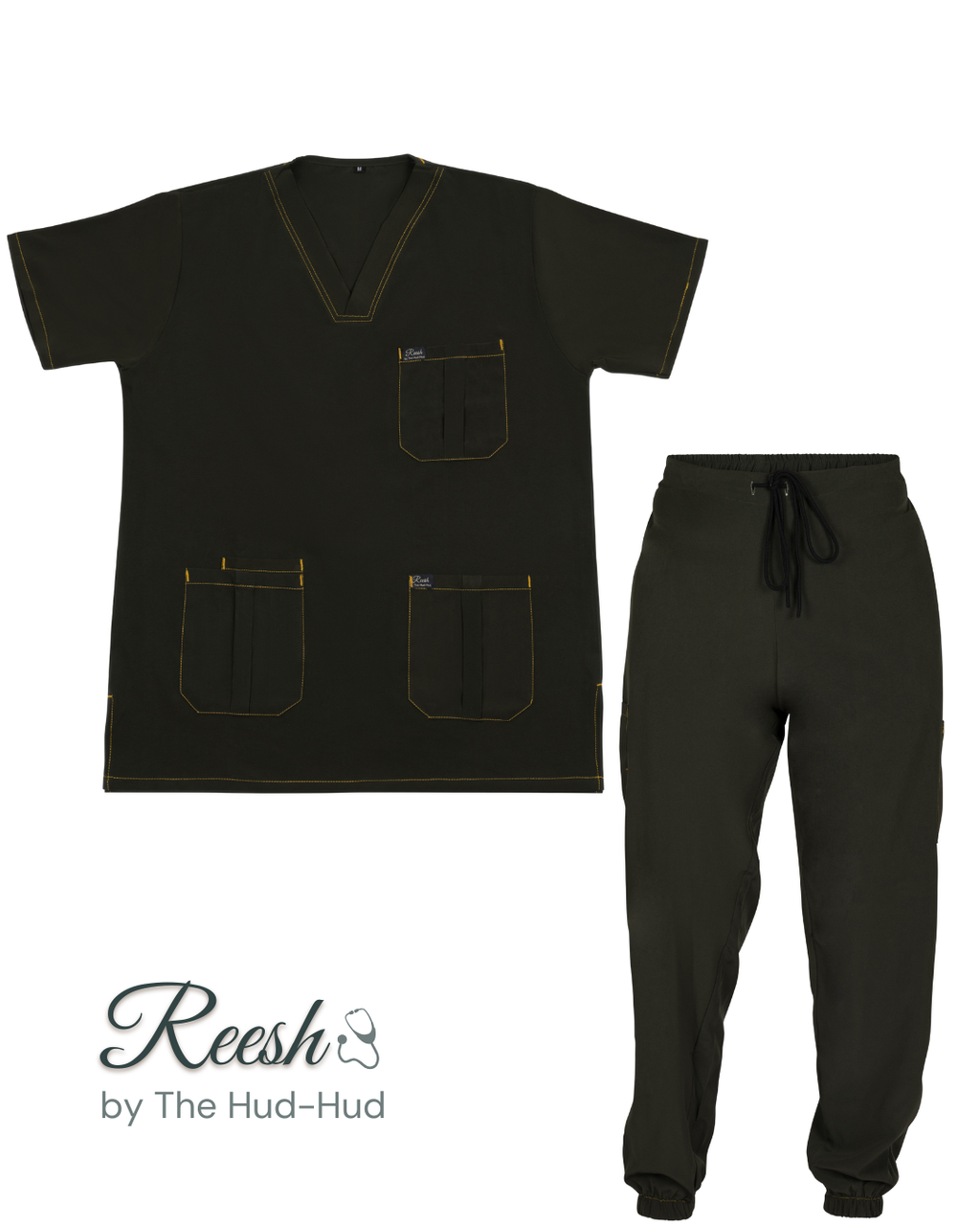 Reesh Emerald Onyx Male Scrub Set