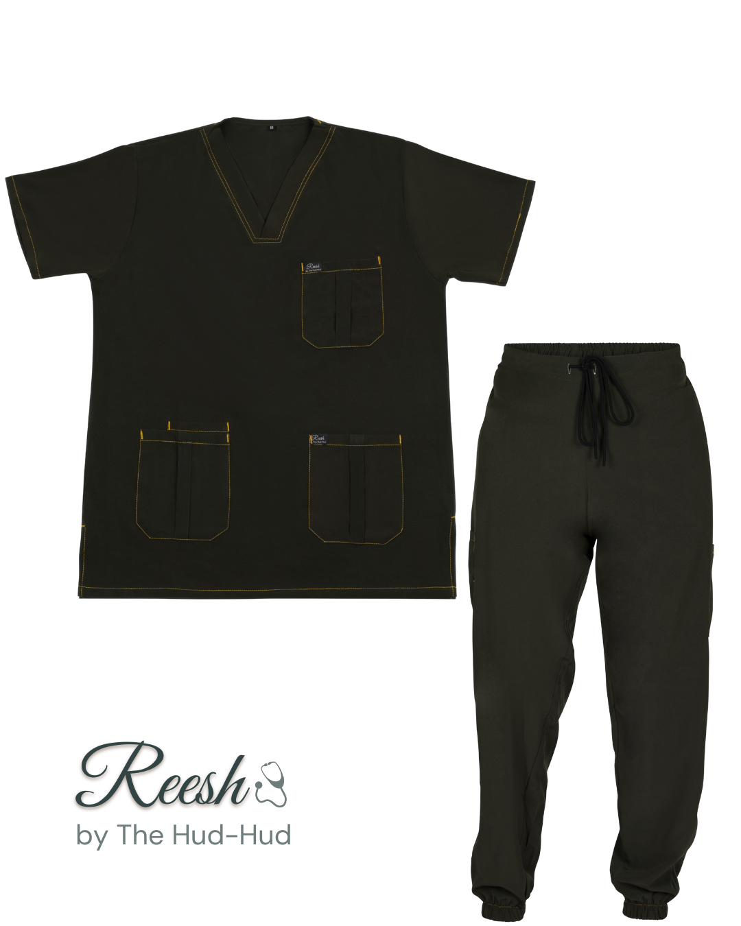 Reesh Emerald Onyx Male Scrub Set
